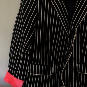 Pinstripe Navy Blazer